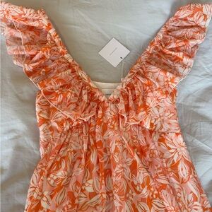 Floral Ruffle Sleeve Dress